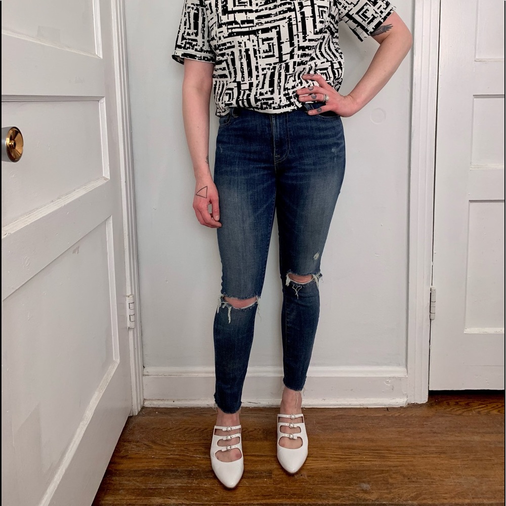 ABLE Ripped Knee High Rise Skinny Jeans - Picture 8 of 8
